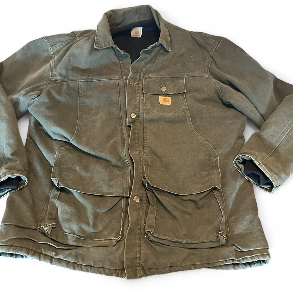 Vintage Carhartt Duck Quilt Lined Green Jacket Men's‎ 3XL